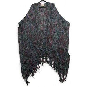 Vintage Laise Adzer Kimono Poncho Shawl One Size Lagenlook Artsy